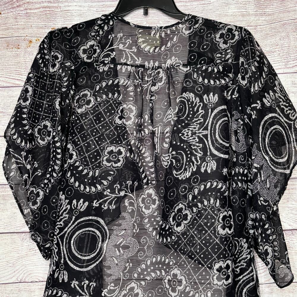 Denim & Supply Ralph Lauren Navy & White Bandana Print Kimono Size Medium - Picture 3 of 14